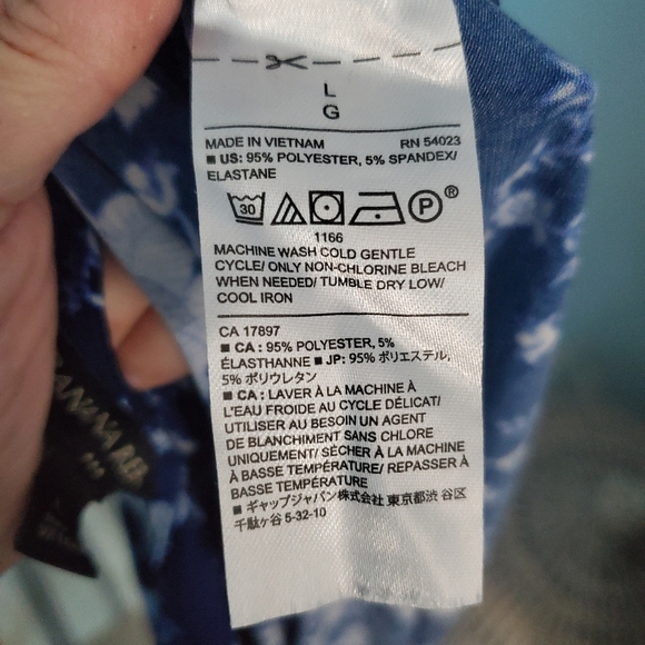 Banana Republic floral faux tie wrap sleeveless midi dress, womens size Large - Picture 8 of 8